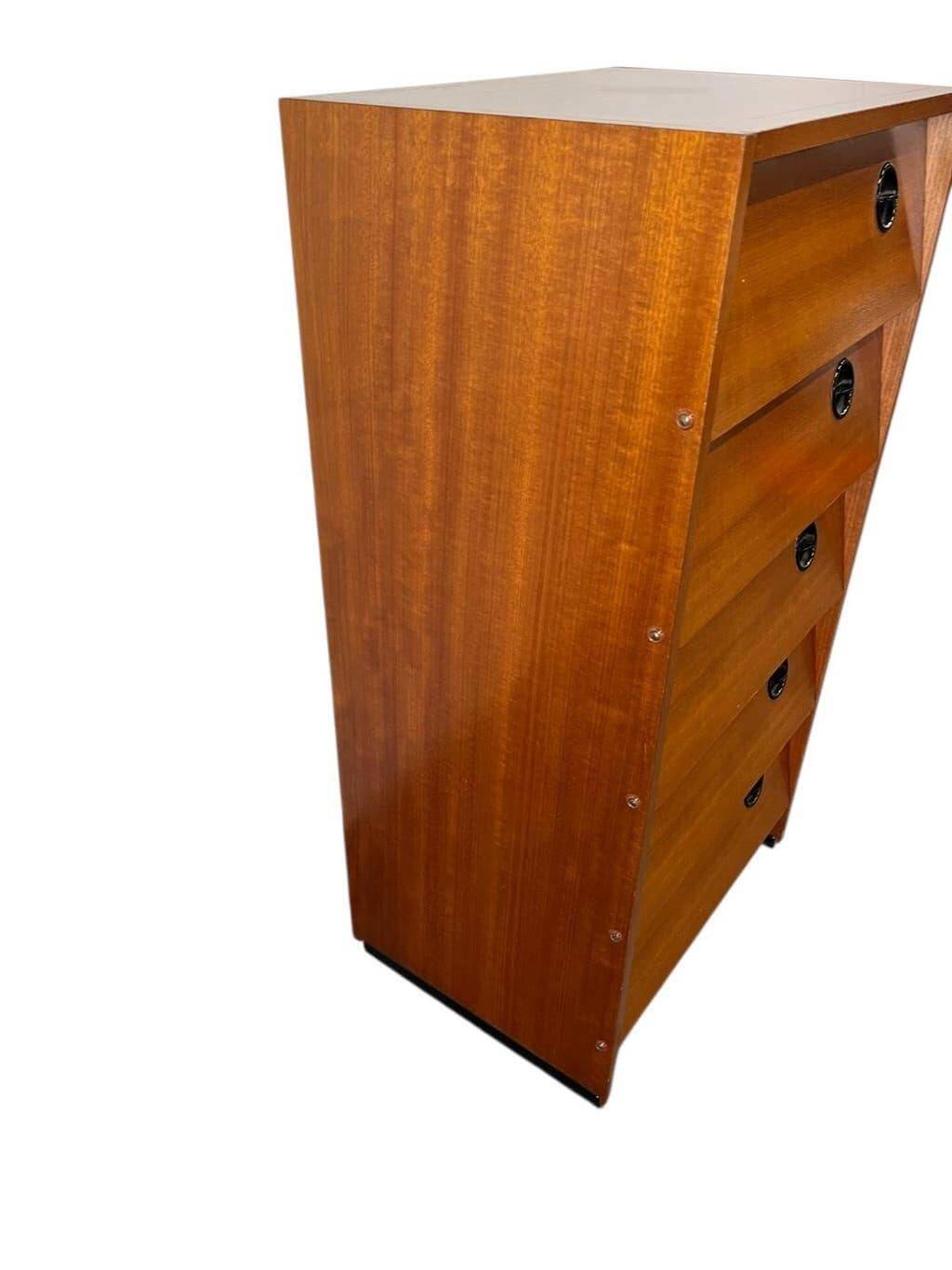 Vintage wooden shoe cabinet / drop-leaf cabinet