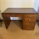 Art Deco desk in wood and walnut veneer.