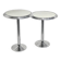 Pair of chrome mirrored sidetables, 1980s