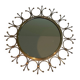 Sun mirror in brass and brushed steel