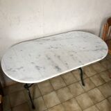 Table de bistrot en marbre