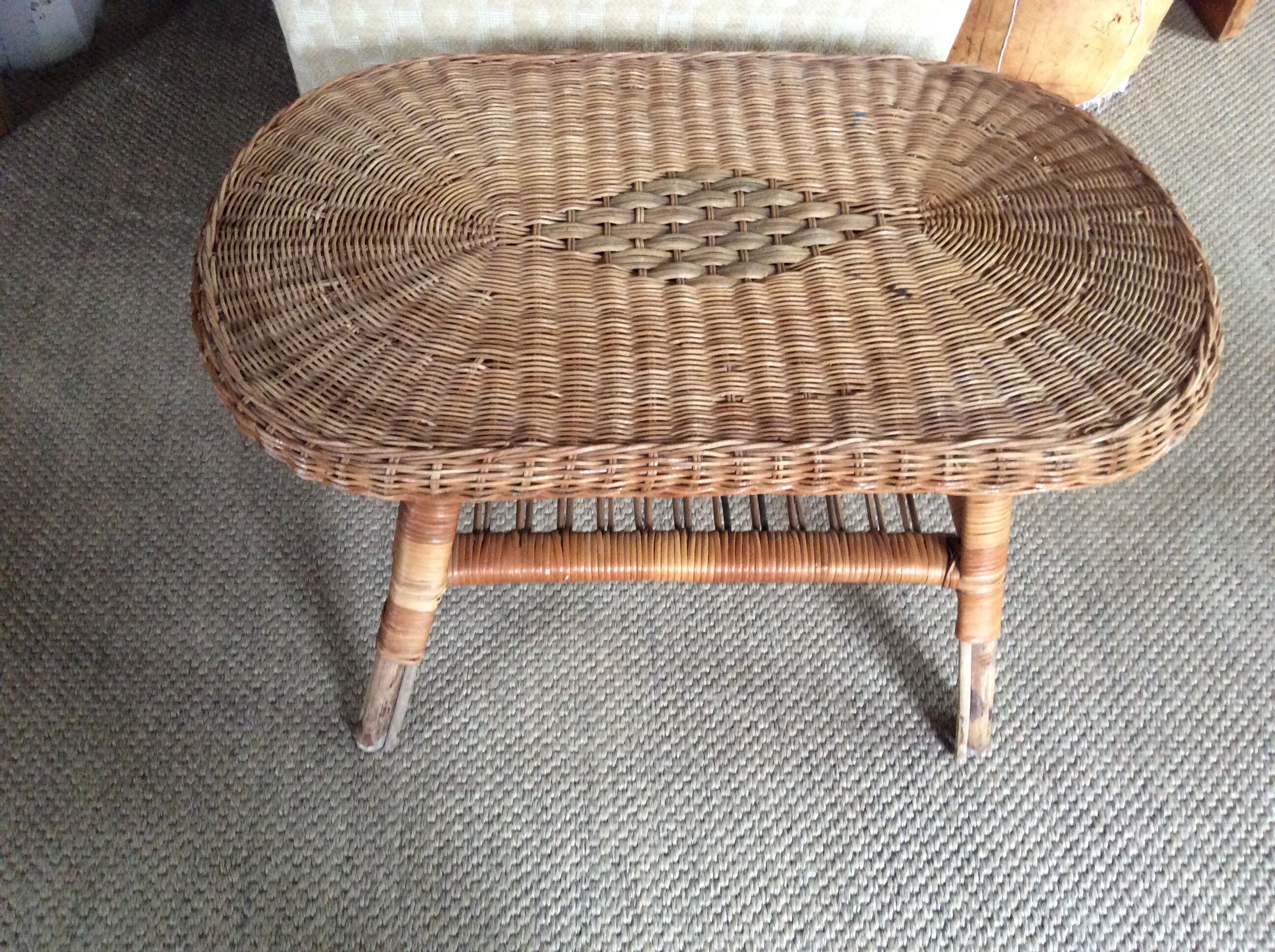Rattan coffee table