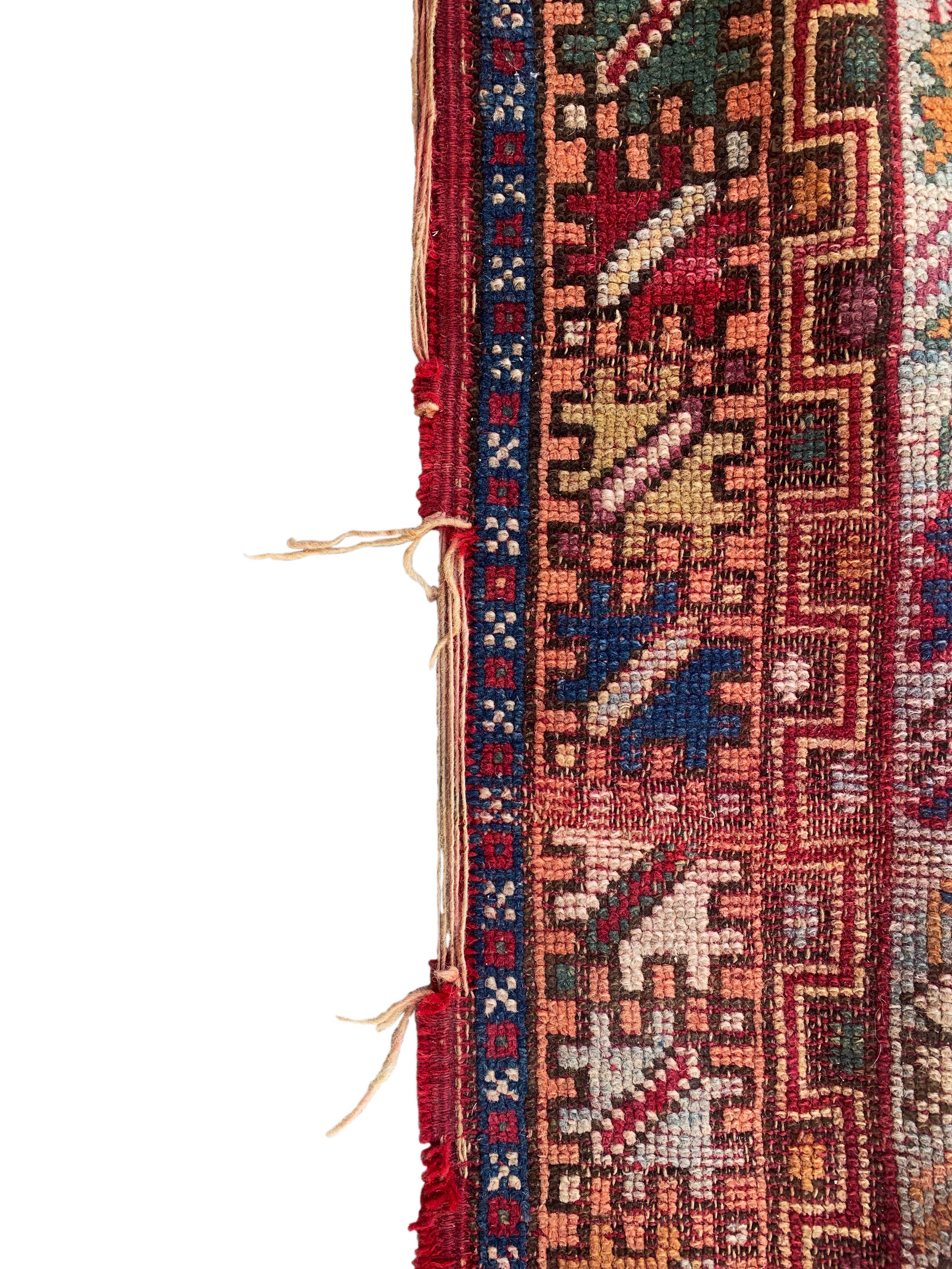 Handmade multicolored antique rug - 238cm x 175cm