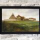 Oil on canvas signed Paysage de Beauce