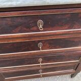 19th century Louis XVI mahogany and marble commode