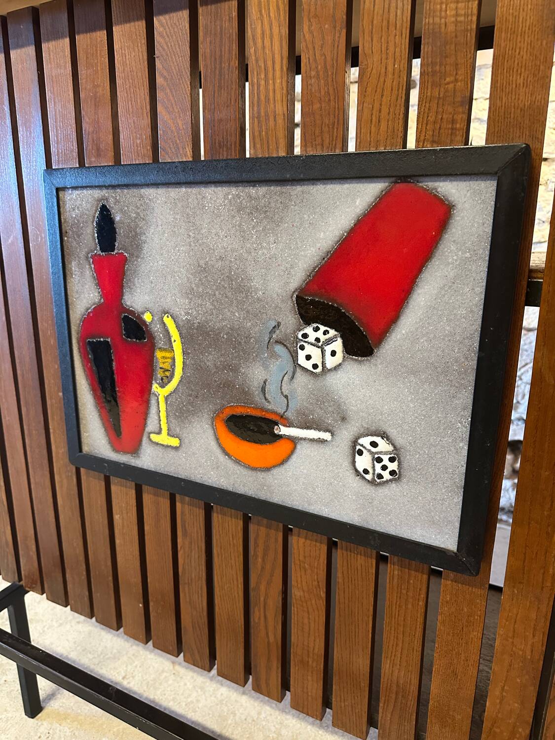 Vintage 1960 ceramic corner bar