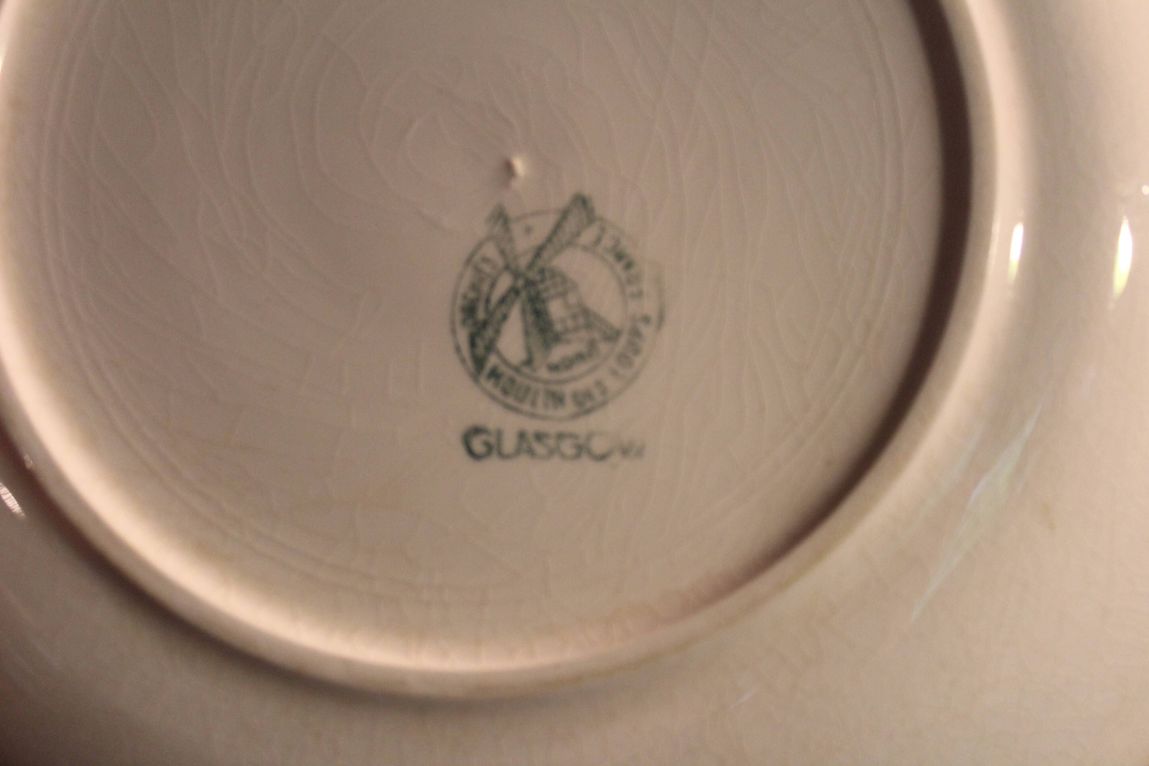 Flat plate - Torchon pattern - Moulin des Loups earthenware