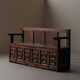 Carved solid wood bench-chest, 18th century