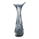 Vase Sekacz Modernisme, verre froissé, Huta Wołomin, Pologne, années 1980