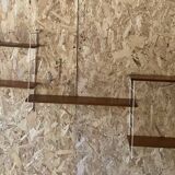 Vintage modular wall shelf with 4 supports and 5 levels.