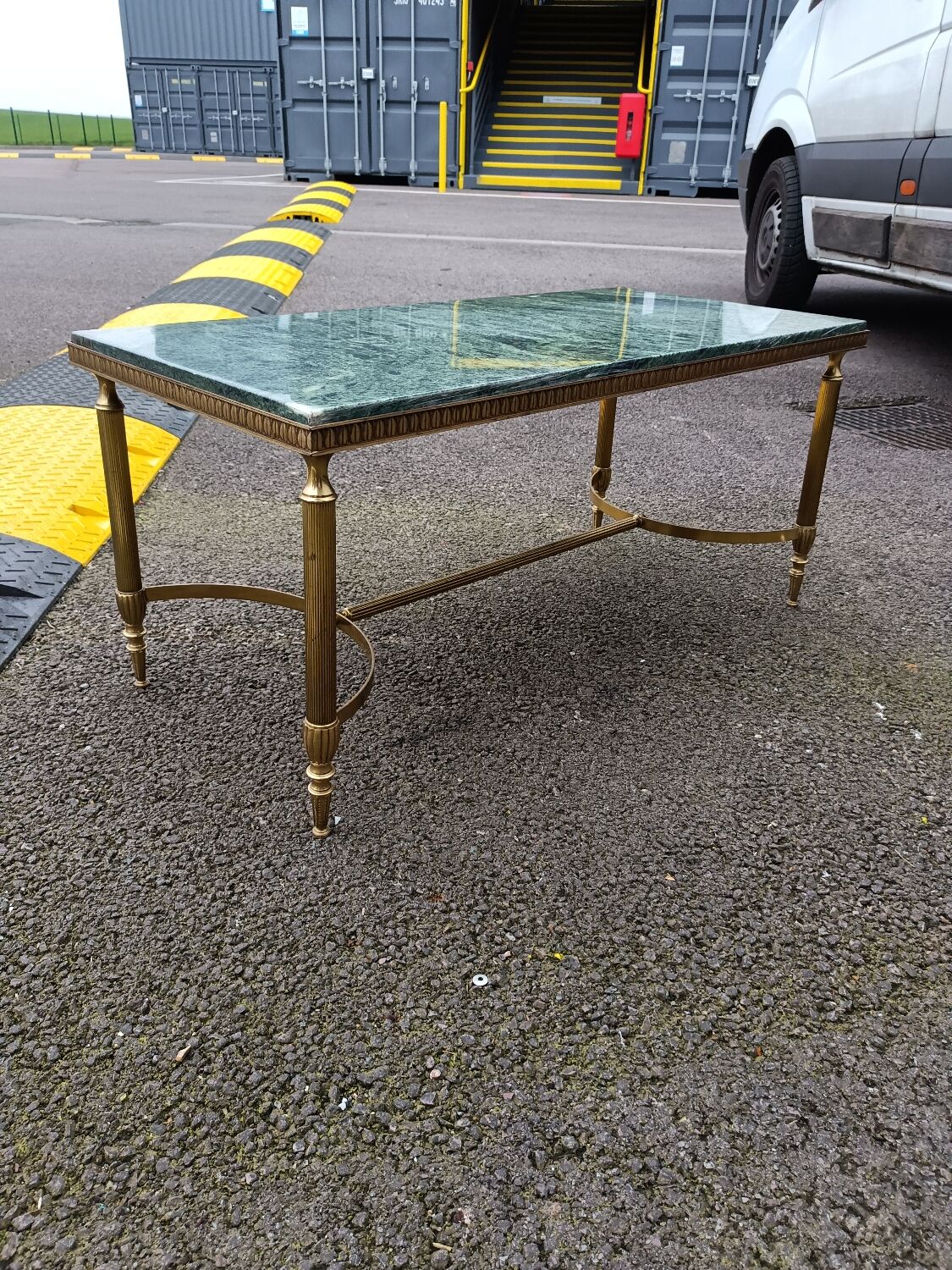 Table basse d'appoint plateau marbre ancien