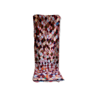 Carpet boucharouite woven Berber Morocco (2M 73 about 95CM) hand