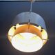 Metal, white and brass color pendant lamp by VEB 1960s