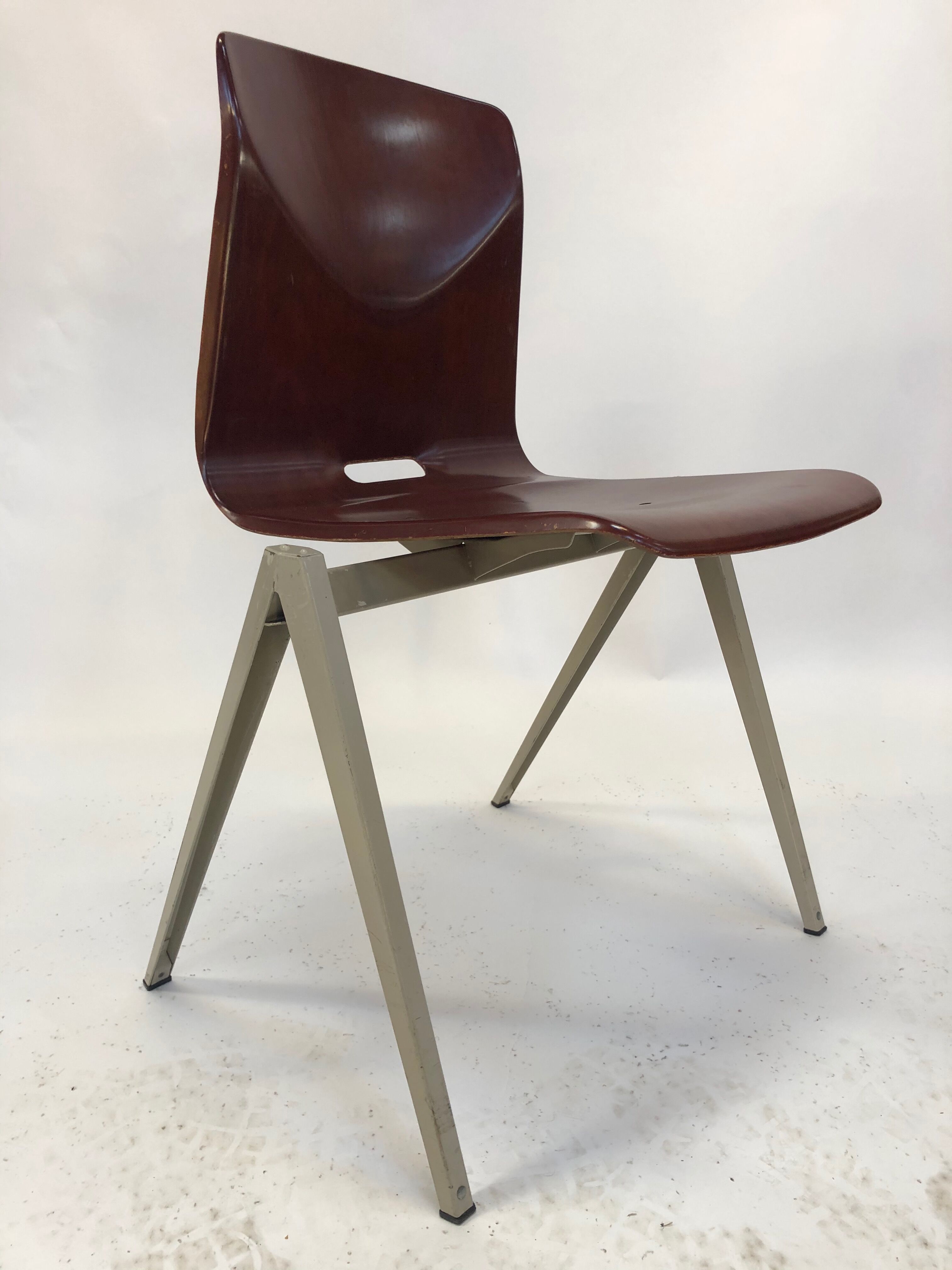 Lot of 4 vintage chairs Galvanitas S22 in the Netherlands