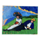 Tableau huile sur toile campagne couple