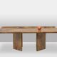 Table basse rectangulaire en marbre Sarrancolin. Travail contemporain