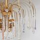 Italian Cascata chandelier with Murano drops, 1970s