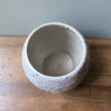 Speckled glazed stoneware ceramic cups, handmade in blue and white