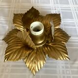 Golden flower wall lamp