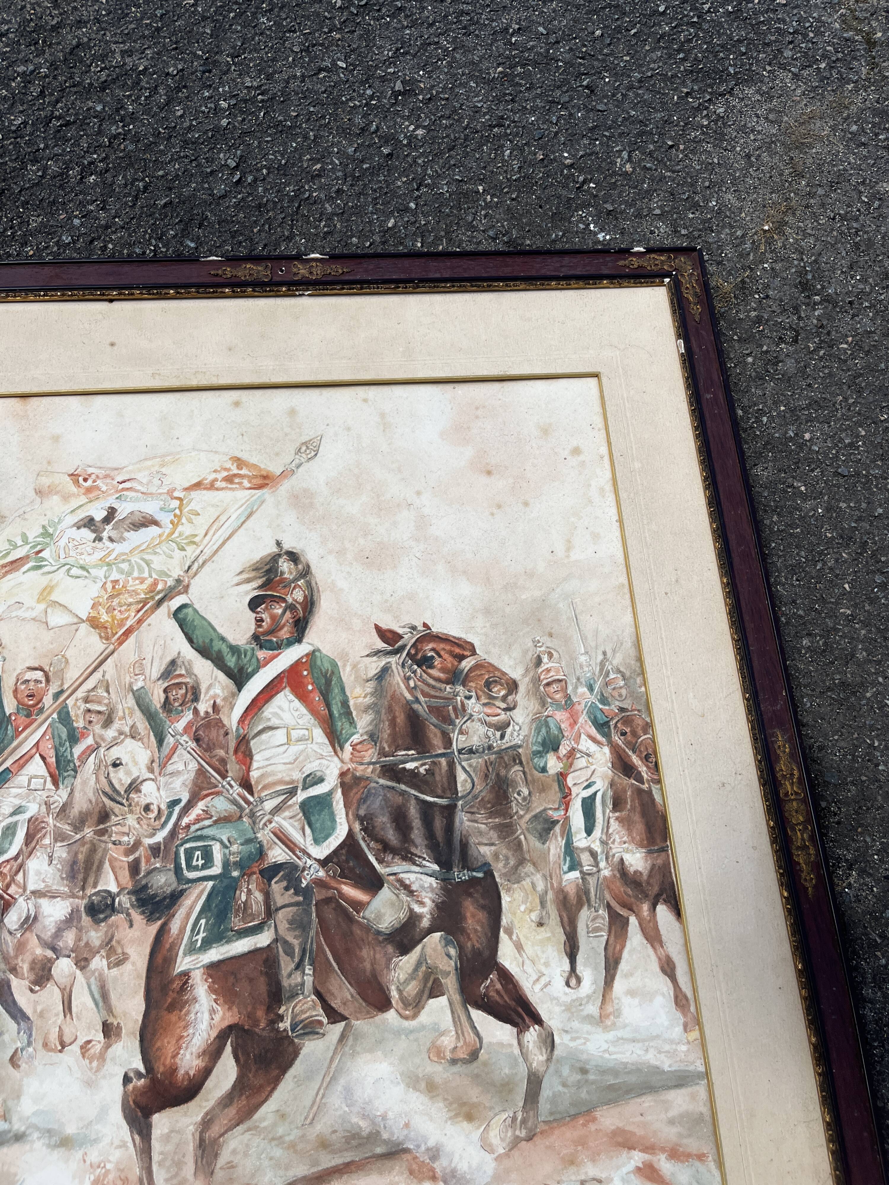 Ancient Military Tableau - Capture of a Prussian Flag After Édouard Detail