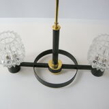 Vintage chandelier 1960 metal and brass