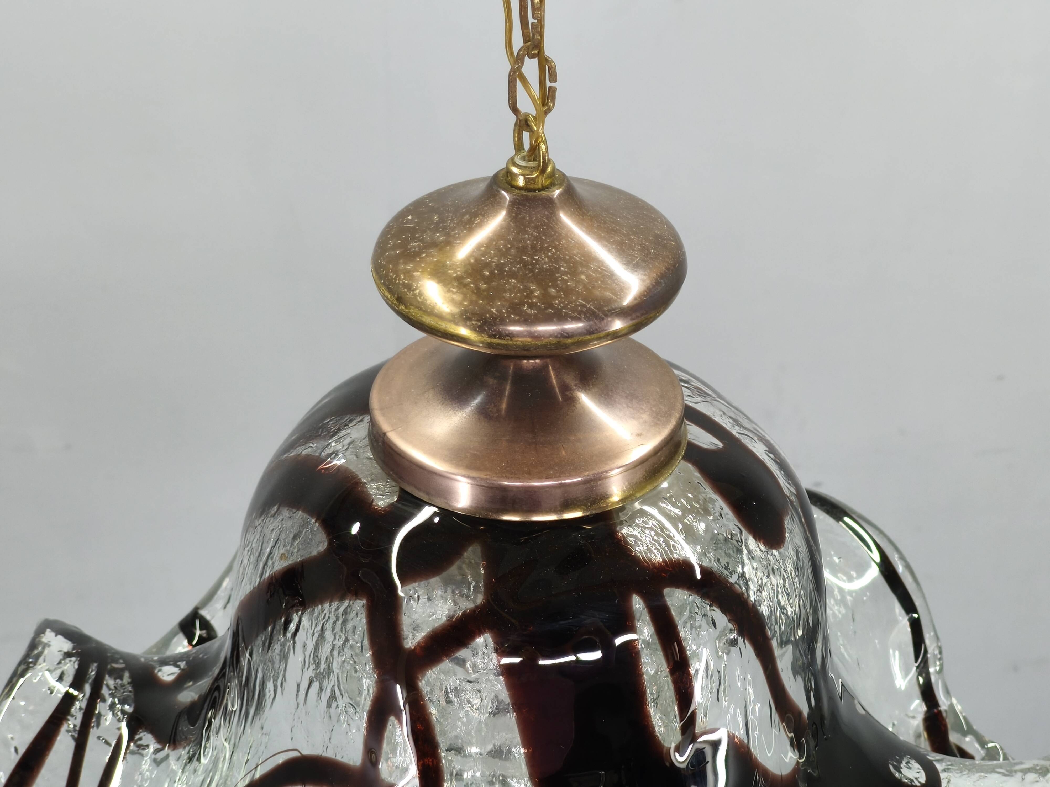 Pair of Murano Glass Pendant Lights, Italy, 1960s