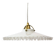 Vintage French suspension in white glass with scalloped edge.