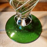 Vase in gradients of green Murano