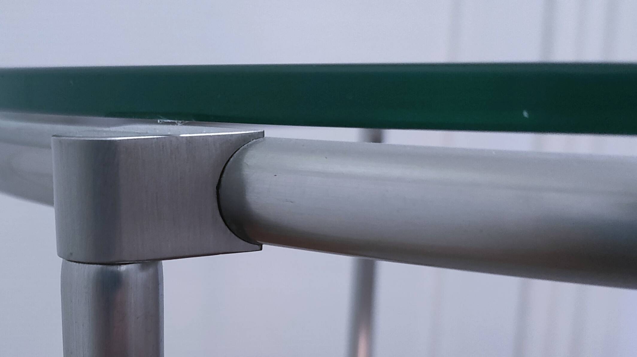 "Strind" side table glass metal Ehlen Johansson design