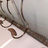 Iron school coat rack