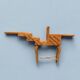 Travailleuse en bois vintage