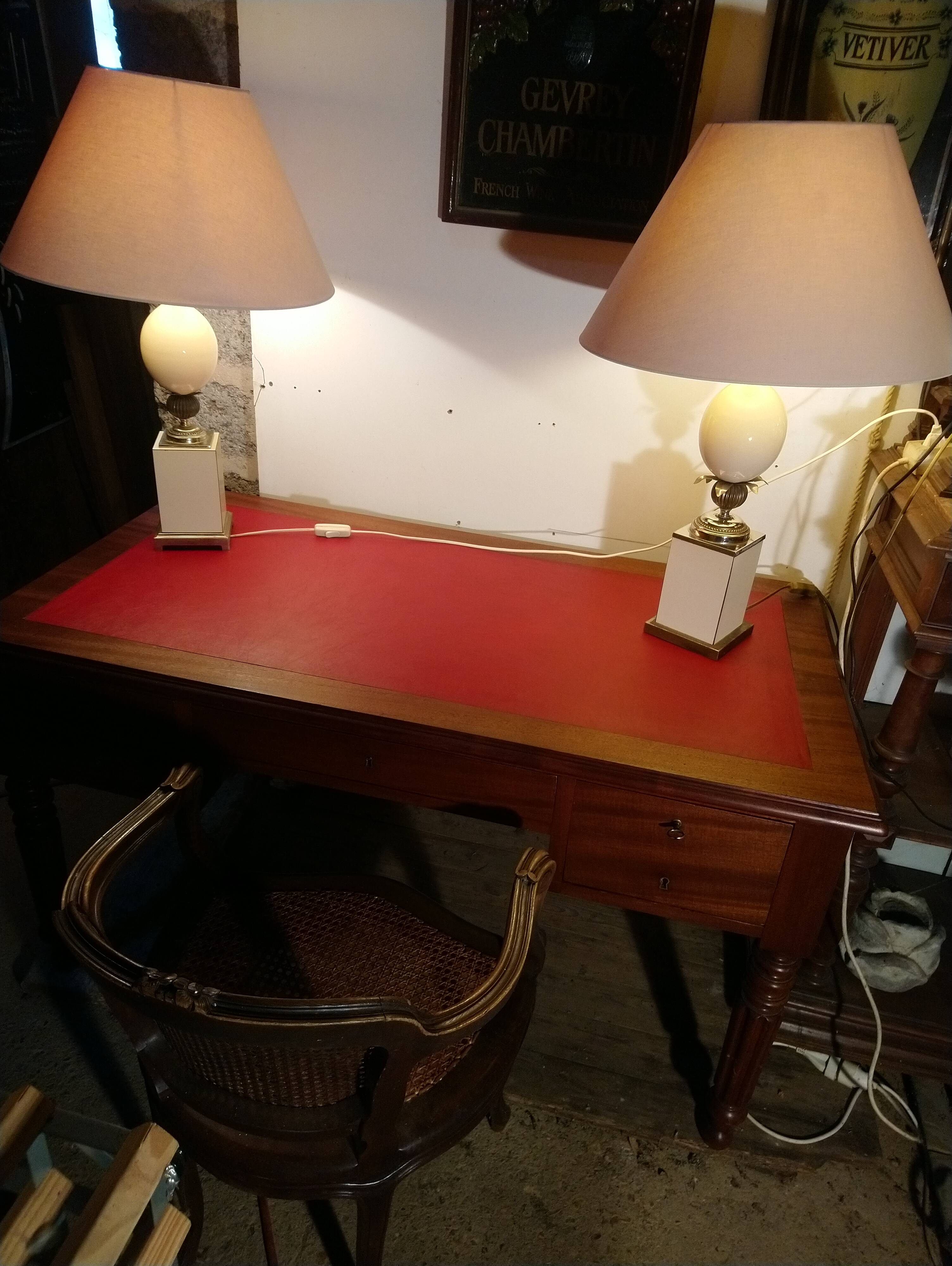 Louis Philippe style walnut desk.