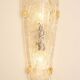 Set of 3 large angular wall sconces in Murano glass by Hillebrand, Germany, 1960s.