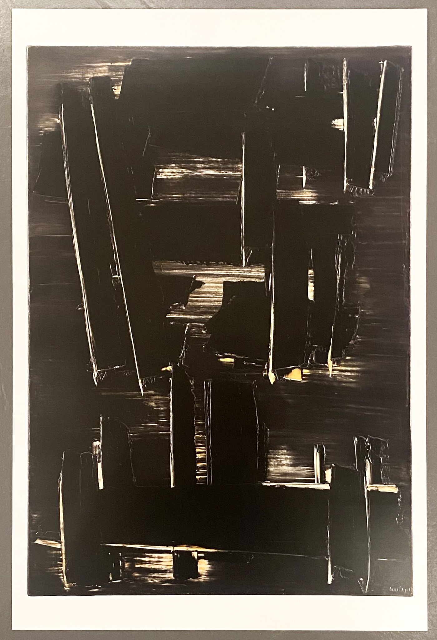 Impression offset d’après une huile sur toile, Pierre Soulages, Musée Soulages de Rodez