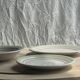 Set of 12 green and pink Italian plates