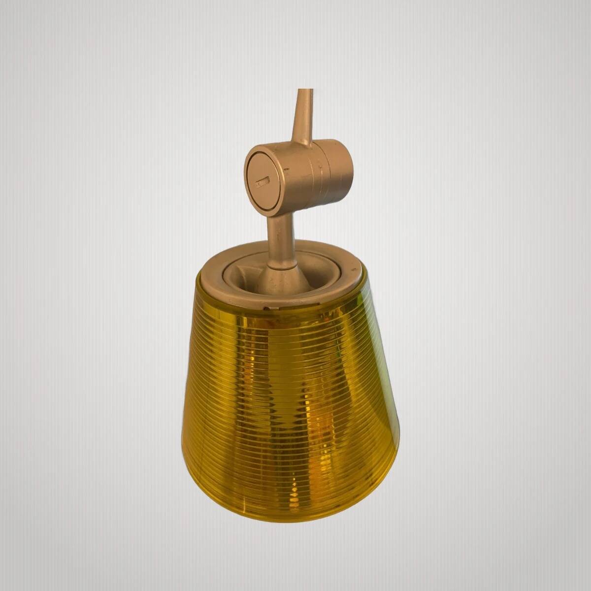 Philippe Starck Archimoon K lamp for Flos 1998 with yellow shade.