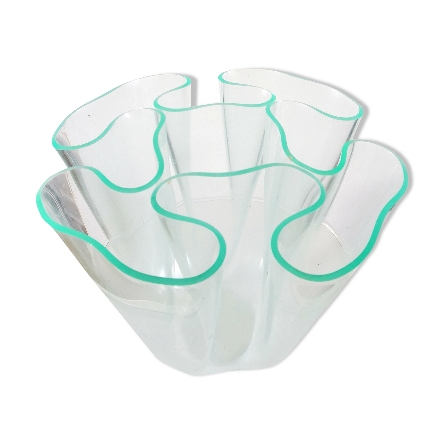 Plexiglas handkerchief vase design 70s