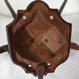 Old wall door in handmade cast iron signed