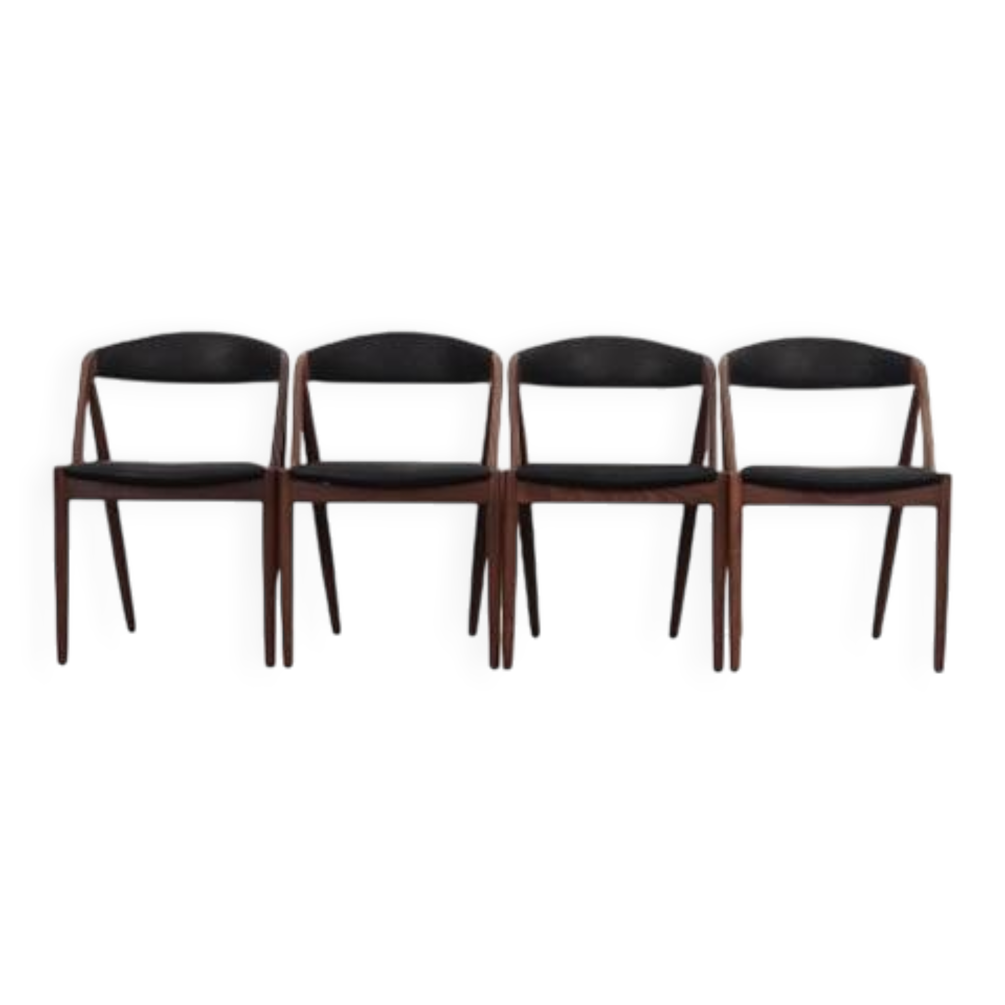 Set of four teak chairs, Danish design, 1970s, designer: Kai Kristiansen
