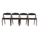Set of four teak chairs, Danish design, 1970s, designer: Kai Kristiansen