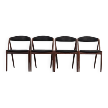 Set of four teak chairs, Danish design, 1970s, designer: Kai Kristiansen