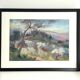 Oil on Canson, landscape located in Italy, signed mid 20th century.