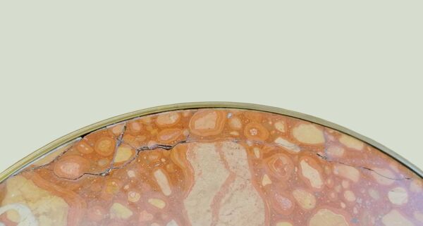 Table d'appoint / sellette / guéridon à l'antique - Bois, bronze et marbre