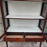 English art nouveau showcase. mahogany