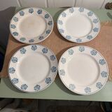 Assiettes Sarreguemines en terre de fer