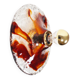 Vintage Rare 'Donut' murano glass wall lamps by La Murrina