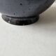 Ceramic vase with black and yellow flame glaze Signed Morvan Petit Massé