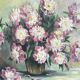 Ancient table bouquet of peonies