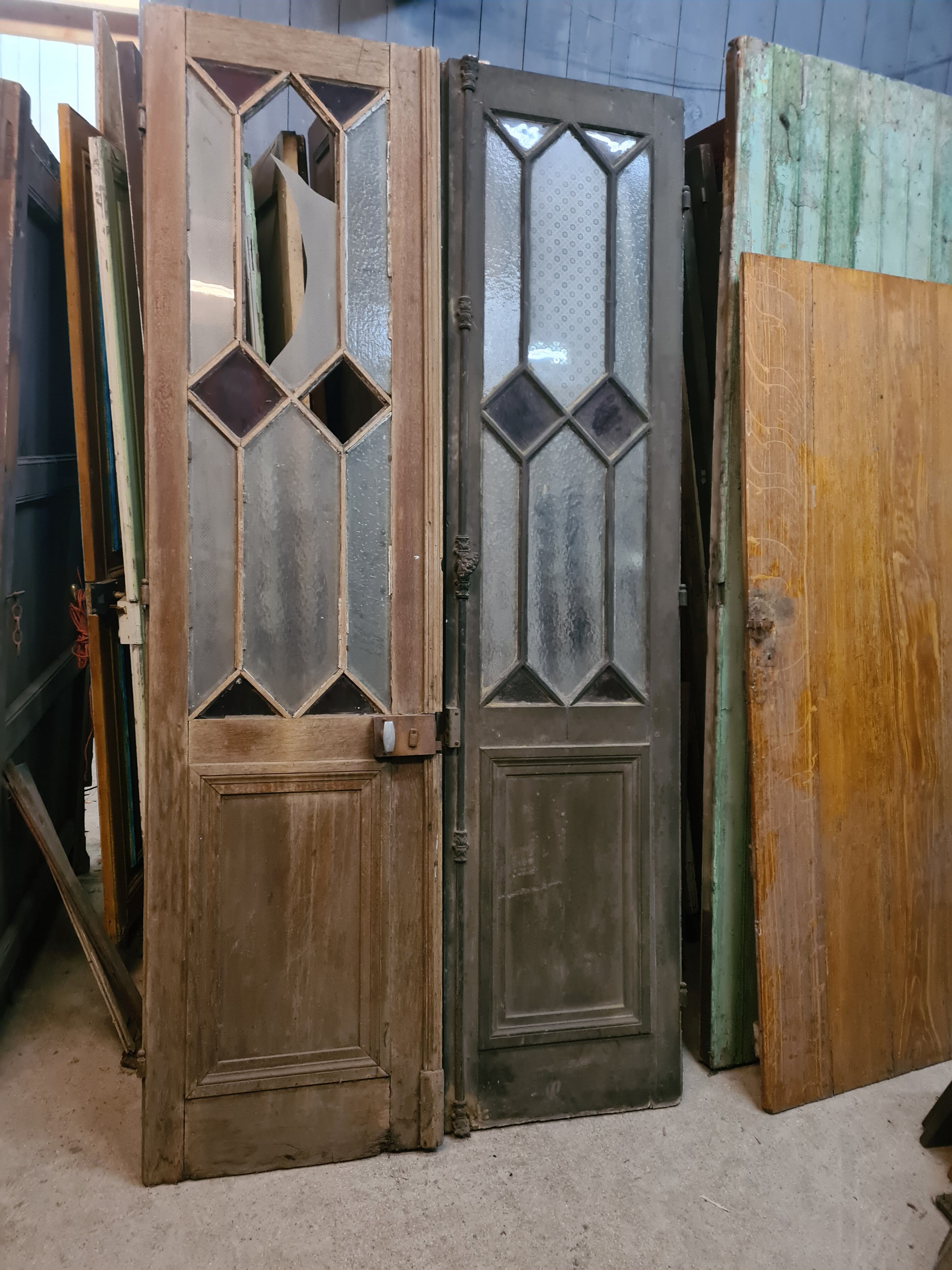 Pair of glass doors