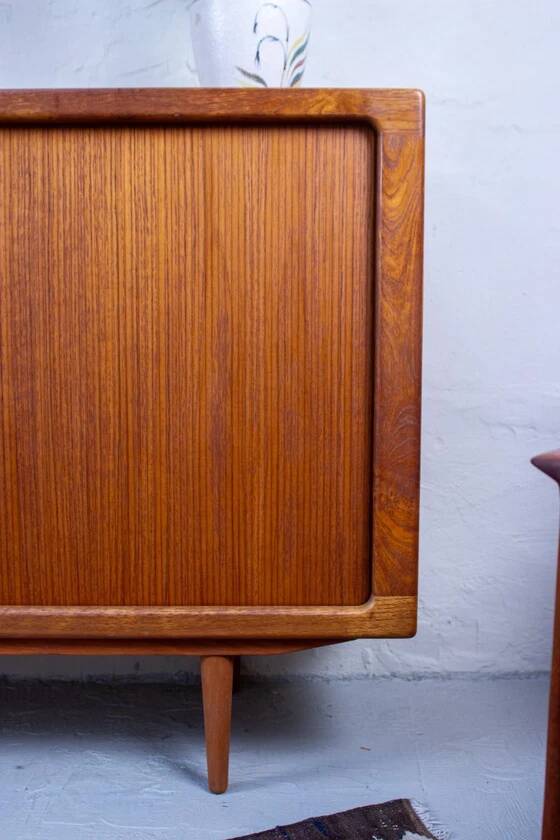Buffet en teck vintage avec tiroirs, danois Silkeborg, milieu du siècle.
